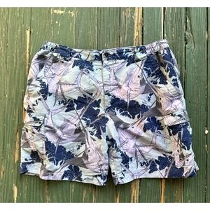 Reel Legends Men's Swim Shorts Elastic Waist Drawstring SwordFish Print Size L